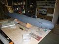 the Z cut is complete.  Some filling and sanding and then on to fit the SD which is being made now (I hope)