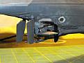 Stern diving planes and push rod attachment to shaft.
