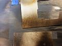 Here is a dusting of that flat metallic chestnut with som of the rust paste applied.