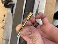 Custom made arbor that slides into the printed chassis for lathe work